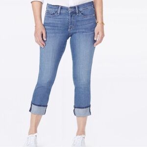 NYDJ Dayla Wide Cuff Capri Crop Jeans 10